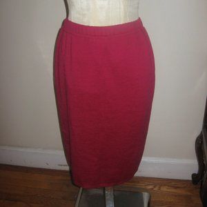 Salvatore Ferragamo 100% Wool Knit Straight Skirt